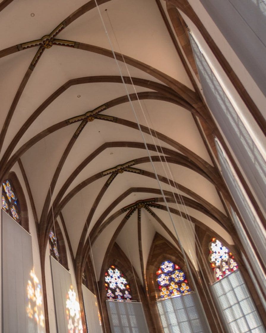 The Gothic choir vault of the Barfüsserkirche, now home to the Historical Museum Basel
